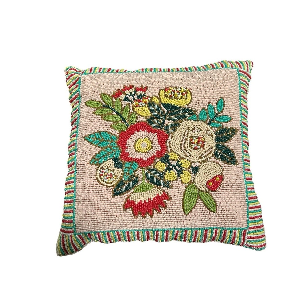 beaded pillows decorative